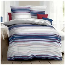 KAEPPEL St. Tropez Gestreift Blau 155 x 220 cm + 80 x 80 cm