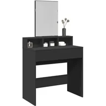 vidaXL Schminktisch, mit Spiegel Schwarz 80x41x144,5 cm