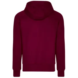 TRIGEMA Sweatjacke "TRIGEMA Sweatjacke mit Kapuze", Herren, Gr. L, rot (chianti, melange), 70% Baumwolle, 30% Polyester, Basic, Sweatjacken