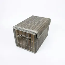 Bambus Kiste Regalkorb Box Schachtel Kästchen dunkelbraun H 24 x B 31 x L 41 cm