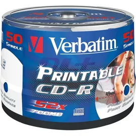Verbatim CD-R 700MB 52x bedruckbar 50er Spindel (43438)