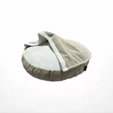 Lous® Flauschiges Hundebett, Hundehöhle, waschbar, große Hunde, kleine Hunde und Katzen, Katzenbett, abnehmbare Decke (Beige 2, ca. 72cm)
