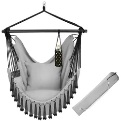 TECTAKE Hängesessel Malika, Boho-Style, Belastbarkeit 150kg  1
