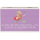 Mr. & Mrs. Panda Dekokiste 19 x 12 cm Gitarren Trick - Lavendeltraum - Geschenk, Musikinstrument (1 St), Hochwertiges Holzfaser lila