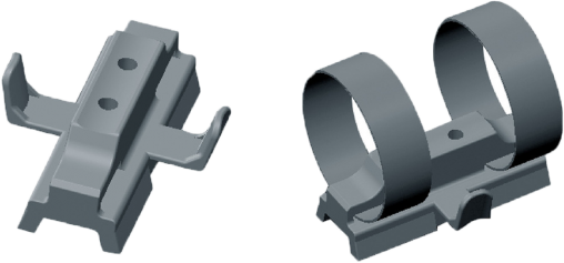 Mares XR - Light Brackets for Rigid Cap 1 pair - Lichthalterung für Mares XR Helm 1 Paar