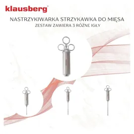 Klausberg Bratenspritze Stahlspritze Fleisch Marinieren Pökeln Spritze 60ml KLAUSBERG KB-7842