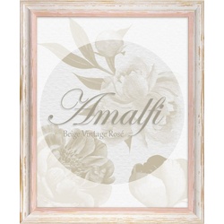 BIRAPA Einzelrahmen Bilderrahmen Amalfi, (1 Stück), 42×59,4 cm (DIN A2), Rosé Weiß Vintage, Holz rosa|weiß 42 cm x 59,4 cm