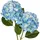 luxuskollektion Kunstblumen Hortensie RealTouch Blumengesteck Dekor Büro Blau 2 Pcs