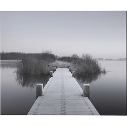 ANY IMAGE Kunstdruck »Bootssteg«, mehrfarbig, Alu-Dibond - bunt
