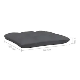 vidaXL 4-Sitzer-Gartensofa mit Anthrazit Kissen Kiefer Massivholz