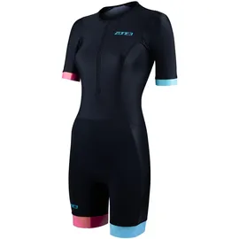ZONE3 Damen Activate+ Kurzarm Trisuit aus 100% recyceltem Performance-Material - S