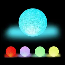 Relaxdays Kugelleuchte LED Ø 15 cm 10er Set Blau/Grün/Weiß