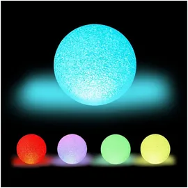 Relaxdays Kugelleuchte LED Ø 15 cm 10er Set Blau/Grün/Weiß