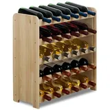 Proregal Weinregal Natur Holz, Kiefer, Rechteckig, 63.2x61.6x26.5 cm, Wohnzimmer, Regale, Weinregale