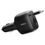 Belkin Kfz-Ladegerät 75W mit einziehbarem USB-C-Kabel Schwarz