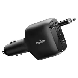 Belkin Kfz-Ladegerät 75W mit einziehbarem USB-C-Kabel Schwarz