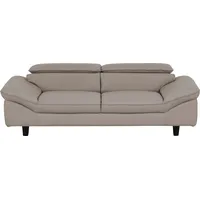 3-Sitzer HOME AFFAIRE "Pilot", braun (mud), B:218cm T:108cm, Sofas, Big-Sofa mit Kopfteilverstellung