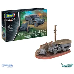 Revell Militär Krupp Protze KFZ 69 mit 3,7cm Panzerabwehrkanone 03344