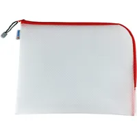 Herma Reißverschlussbeutel transparent/rot, 1 St.