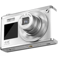 4K-Digitalkamera, 60 MP Dual-Kamera, Kinderkamera mit 10-fachem Digitalzoom, 2,88-Zoll-IPS-Bildschirm, Kompakte Videokamera mit Anti-Shake, Fülllicht für Teenager, Kinder,