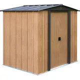 SPACEMAKER Metallgerätehaus Woodlake 6x5 1,94 x 1,51 m braun