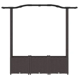 vidaXL Hochbeet mit Rankgitter und Dach 164 x 40 x 142 cm Braun