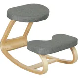 Kniestuhl, Ergonomischer Schaukelstuhl Aus Holz, Kniestuhl Fürs Homeoffice, Grau