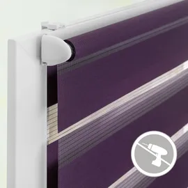 Lichtblick Duo Rollo / Doppelrollo Klemmfix 55 x 150 cm brombeer