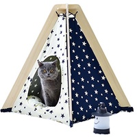CLS Little Dove Hause und Zelt mit Spitze für Hund oder Haustier, abnehmbar und waschbar mit Matraze Stern