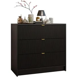 Mirjan24 Tireno 80 x 75 x 40 cm Schwarz Molet