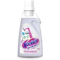 Vanish Oxi Action Gel Powerweiss – Fleckentferner Gel ohne Chlor – Zum Waschen, Vorbehandeln und Einweichen weißer Wäsche – 1 x 1,5 l