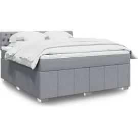 vidaXL Boxspringbett 180 x 200 cm Hellgrau