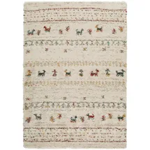 benuta nest Hochflorteppich, Beige, Textil, Rauten, Rechteckig, 200x290 cm, Oeko-Tex® Standard 100, wasserabweisend, Teppiche & Böden, Teppiche, Hochflorteppiche & Shaggys