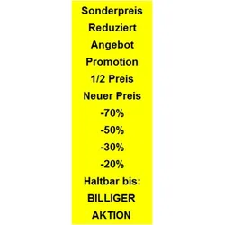 PrinterLabels AS SATO JUDO Prozent Preisauszeichner