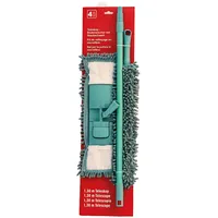 Hoffmann Bodenwischer mit Staubschwert und Teleskopstange 1,30 m Blau