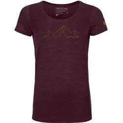 ORTOVOX Damen Unterhemd 150 COOL MOUNTAIN FACE TS, dark wine blend, XS