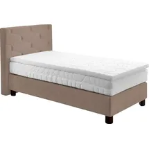 Westfalia Schlafkomfort Boxspringbett 115 x 210 cm Beige/Schwarz