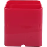 Exacompta 67784D 10er Pack Premium Stiftehalter Pen-Cube mit 2 Fächern für mehr Ordnung auf dem Schreibtisch Stifteköcher Stiftebox Aufbewahrungsbox Organizer himbeer