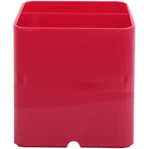 Exacompta 67784D 10er Pack Premium Stiftehalter Pen-Cube mit 2 Fächern für mehr Ordnung auf dem Schreibtisch Stifteköcher Stiftebox Aufbewahrungsbox Organizer himbeer