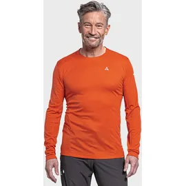 Schöffel Funktionsshirt "Longsleeve Rodica2 M", Herren, Gr. 48, orange (5480, orange), Oberstoff : 88% Polyester 12% Lyocell, sportlich, Rundhals, Langarm, Shirts