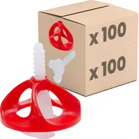Dalsys Fliesen Nivelliersystem Set 3mm 100x Gewindelaschen 100x Hauben