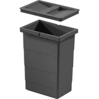 HAILO Inneneimer 1129909 mit Deckel dunkelgrau 8 L 226x156x295