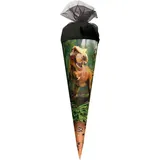 ROTH Motiv-Schultüte, T-Rex Welt, 35 cm, rund, Tüllverschluss