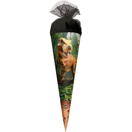 ROTH Motiv-Schultüte, T-Rex Welt, 35 cm, rund, Tüllverschluss