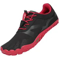 SAGUARO Barfußschuhe Herren Barfuss Schuhe Damen Barfussschuhe Outdoor Sport Zehenschuhe Fitnessschuhe rutschfest Traillaufschuhe Ja Rot,Gr.37 - 37 EU