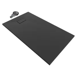 iflair BOREAL Duschwanne 140x80 cm flach für 1 Verbraucher Schwarz
