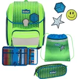 Scout Genius Schulranzen-Set 4-teilig DIN Neon Safety Green Gecko 2023