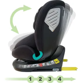 XOMAX G409 IOT Kindersitz drehbar 360°, ISOFIX I mitwachsend I 0-36 kg, 0-12 Jahre, Gruppe 0+/1/2/3, 5-Punkt-Gurt, 3-Punkt-Gurt I Bezug waschbar I ECE R129 I Black-Red