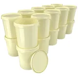 FixedByU Eimer mit Deckel 16 Liter Creme