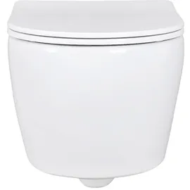 Belvit Hänge WC mit WC-Sitz Weiß